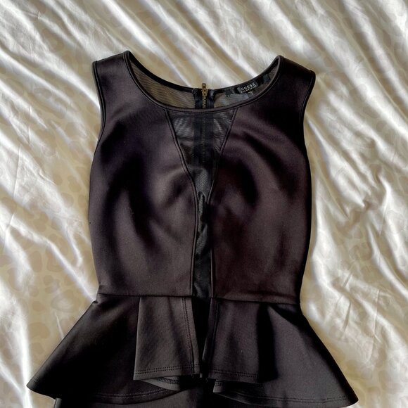Vintage Guess Y2K Black Mesh Bodycon Dress – Plum Lining Stretch Clubwear (2-6) - Picture 8 of 8